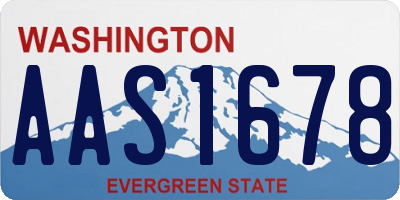 WA license plate AAS1678