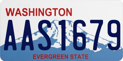 WA license plate AAS1679