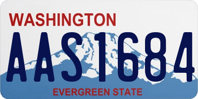 WA license plate AAS1684