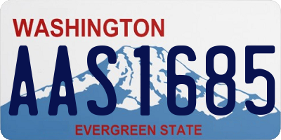 WA license plate AAS1685