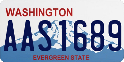 WA license plate AAS1689