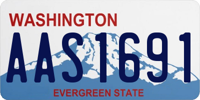 WA license plate AAS1691