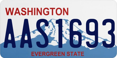 WA license plate AAS1693