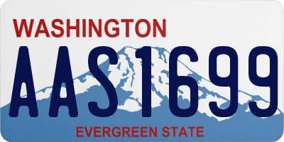 WA license plate AAS1699