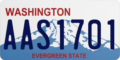 WA license plate AAS1701