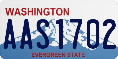 WA license plate AAS1702