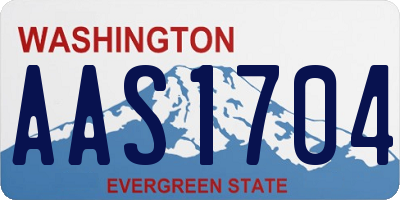 WA license plate AAS1704