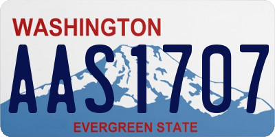 WA license plate AAS1707