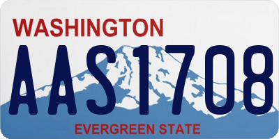 WA license plate AAS1708