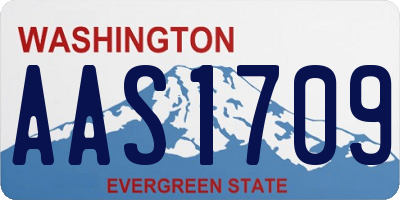 WA license plate AAS1709