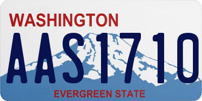 WA license plate AAS1710