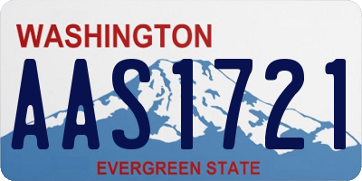 WA license plate AAS1721