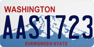 WA license plate AAS1723