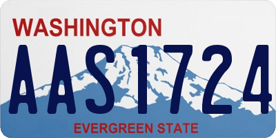 WA license plate AAS1724
