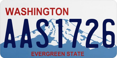 WA license plate AAS1726