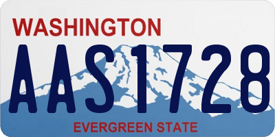 WA license plate AAS1728