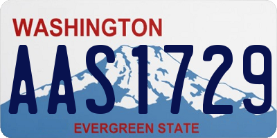 WA license plate AAS1729