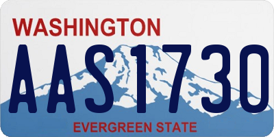 WA license plate AAS1730