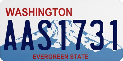 WA license plate AAS1731