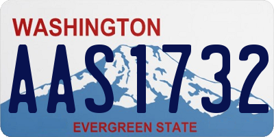 WA license plate AAS1732