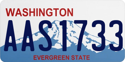 WA license plate AAS1733
