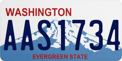 WA license plate AAS1734