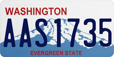 WA license plate AAS1735