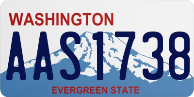 WA license plate AAS1738