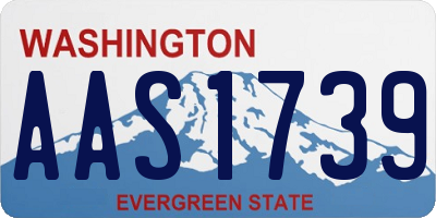 WA license plate AAS1739