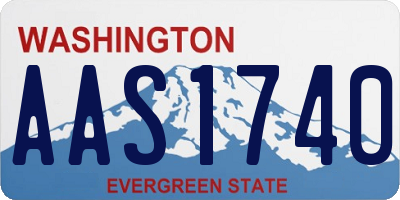 WA license plate AAS1740