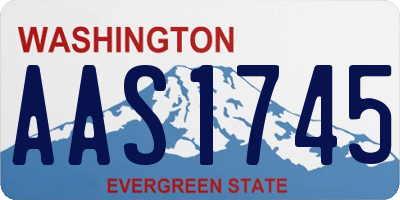 WA license plate AAS1745