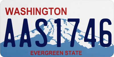 WA license plate AAS1746