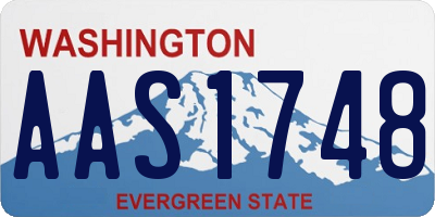 WA license plate AAS1748