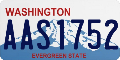 WA license plate AAS1752