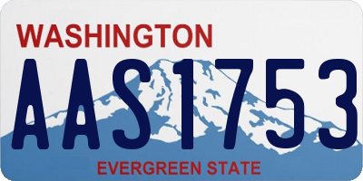 WA license plate AAS1753