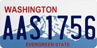 WA license plate AAS1756