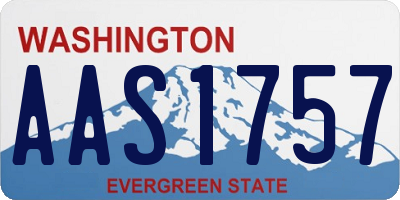 WA license plate AAS1757