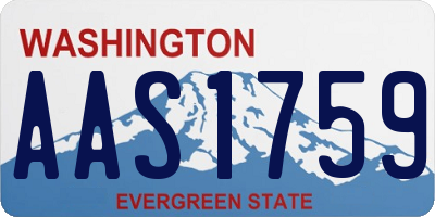 WA license plate AAS1759