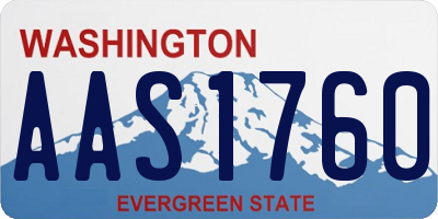 WA license plate AAS1760