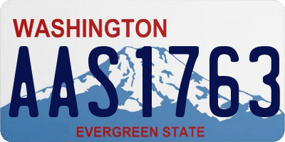 WA license plate AAS1763