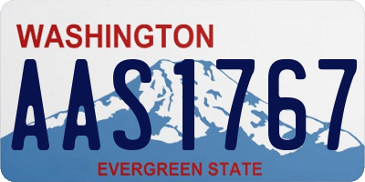 WA license plate AAS1767