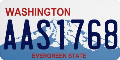 WA license plate AAS1768