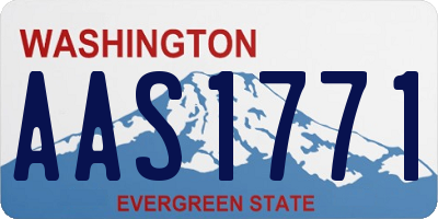 WA license plate AAS1771