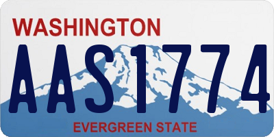 WA license plate AAS1774