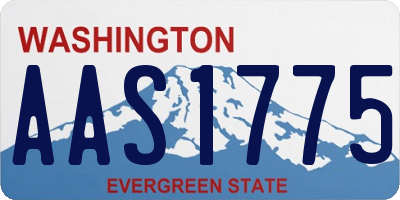 WA license plate AAS1775