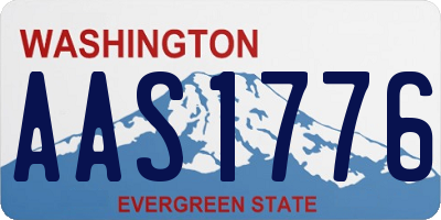 WA license plate AAS1776