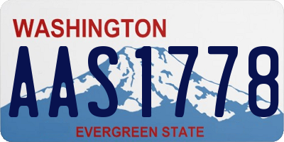 WA license plate AAS1778