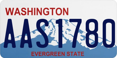 WA license plate AAS1780