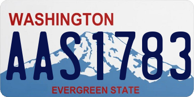 WA license plate AAS1783