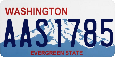 WA license plate AAS1785